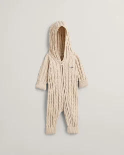 Baby Shield Cotton Cable Knit One-Piece