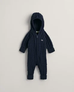 Baby Shield Cotton Cable Knit One-Piece