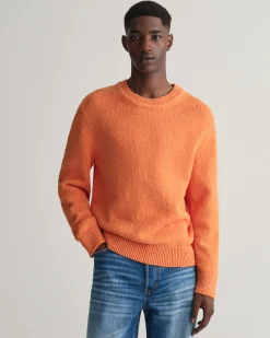 Bouclé Knit Crew Neck Sweater
