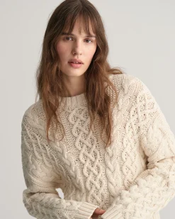 Cable Knit Crew Neck Sweater