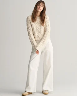 Cable Knit Crew Neck Sweater