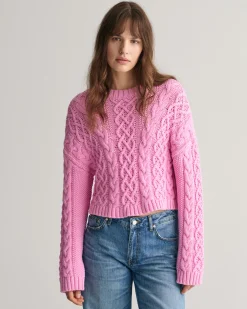 Cable Knit Crew Neck Sweater