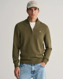 Casual Cotton Half-Zip Sweater
