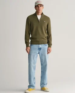 Casual Cotton Half-Zip Sweater
