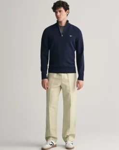 Casual Cotton Half-Zip Sweater