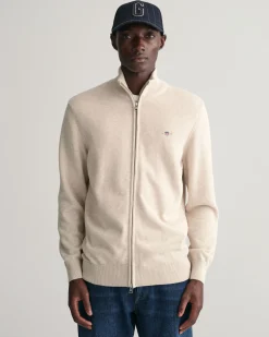 Casual Cotton Zip Cardigan