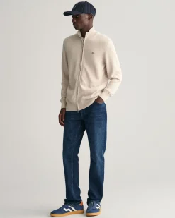 Casual Cotton Zip Cardigan