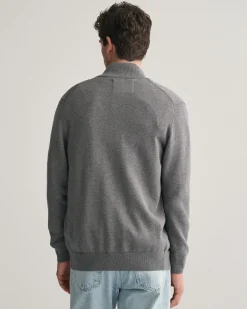 Casual Cotton Zip Cardigan