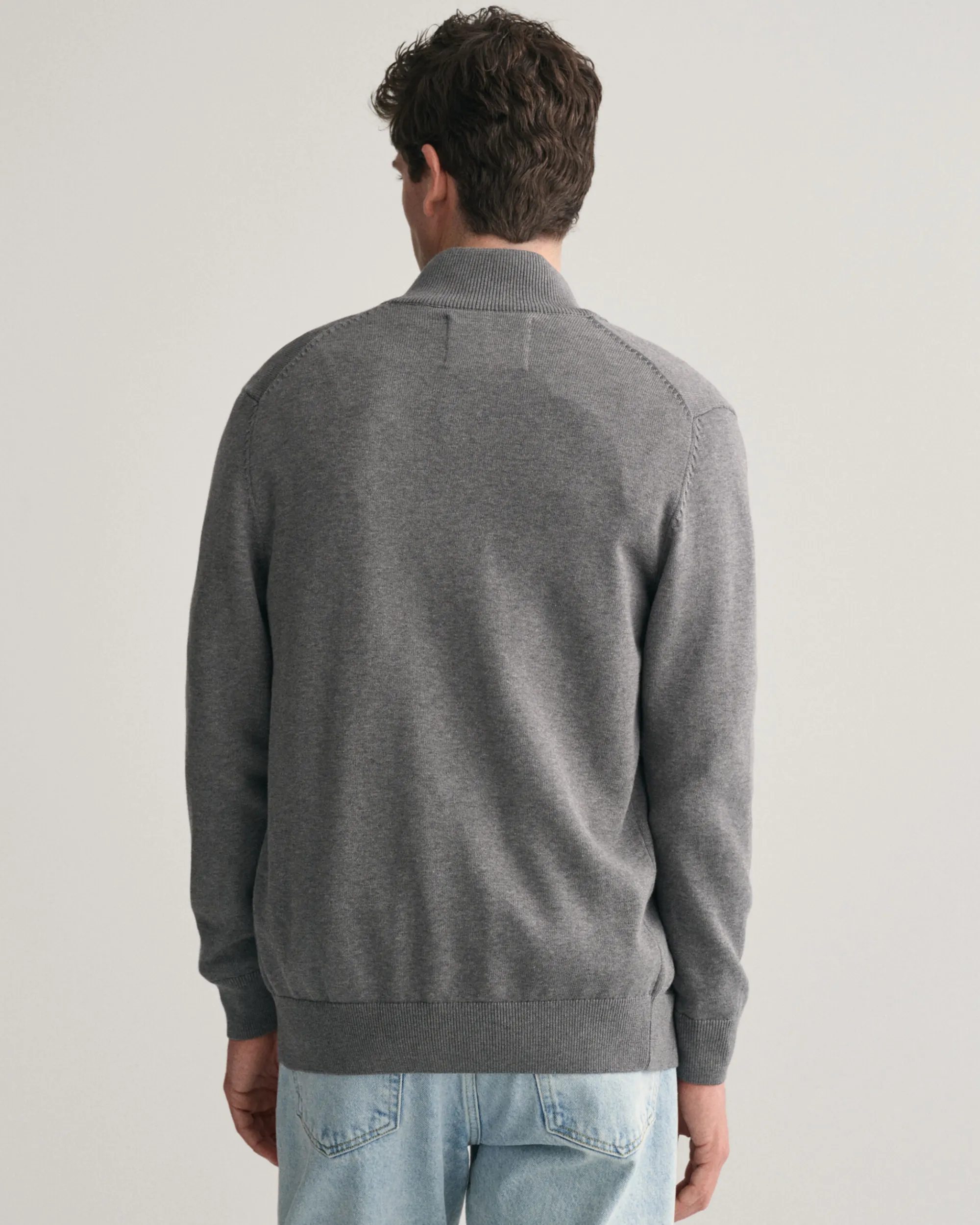 Casual Cotton Zip Cardigan