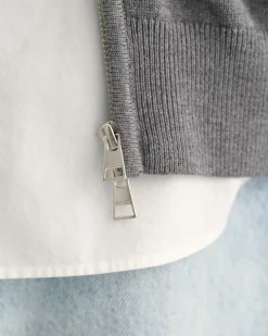 Casual Cotton Zip Cardigan