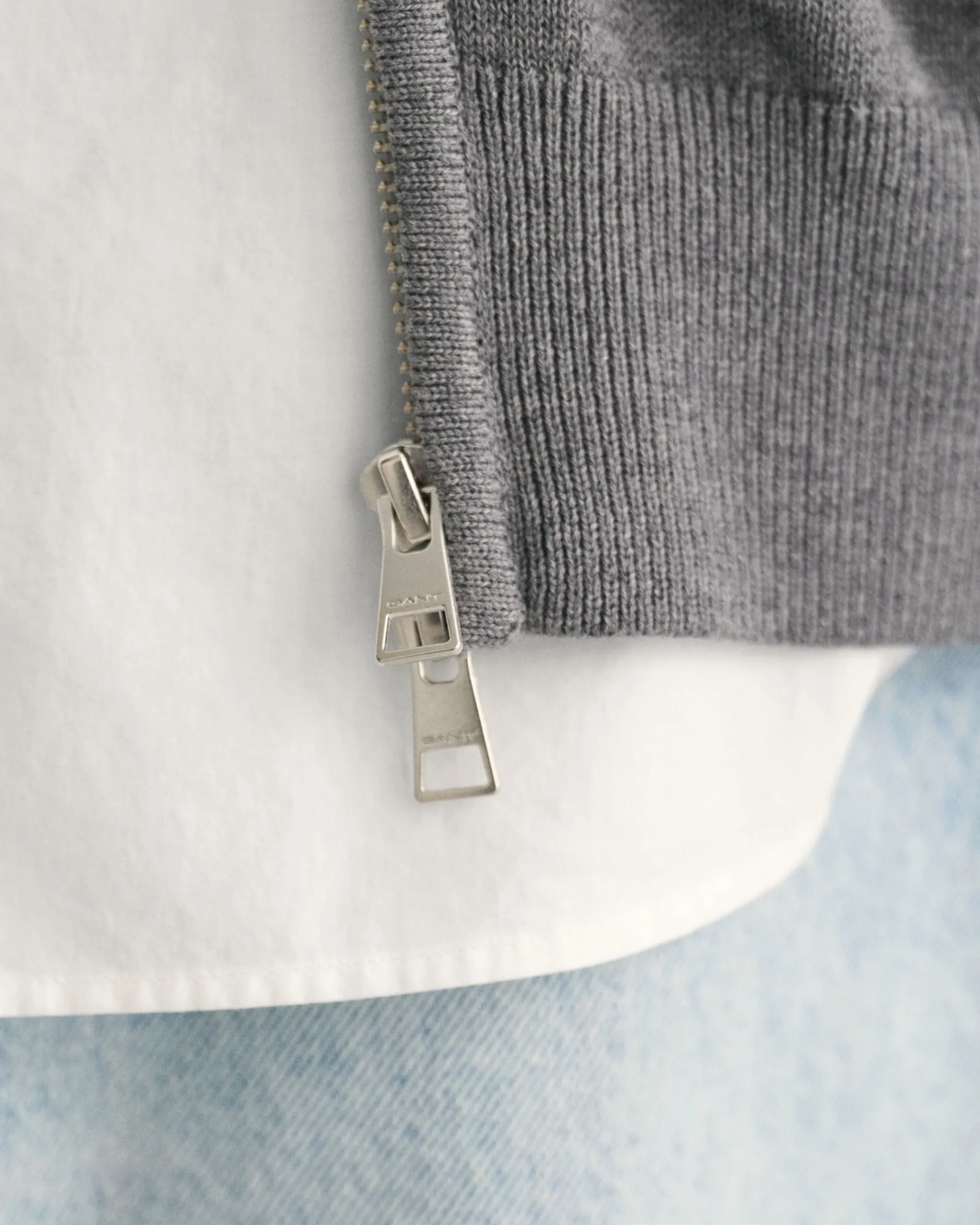 Casual Cotton Zip Cardigan