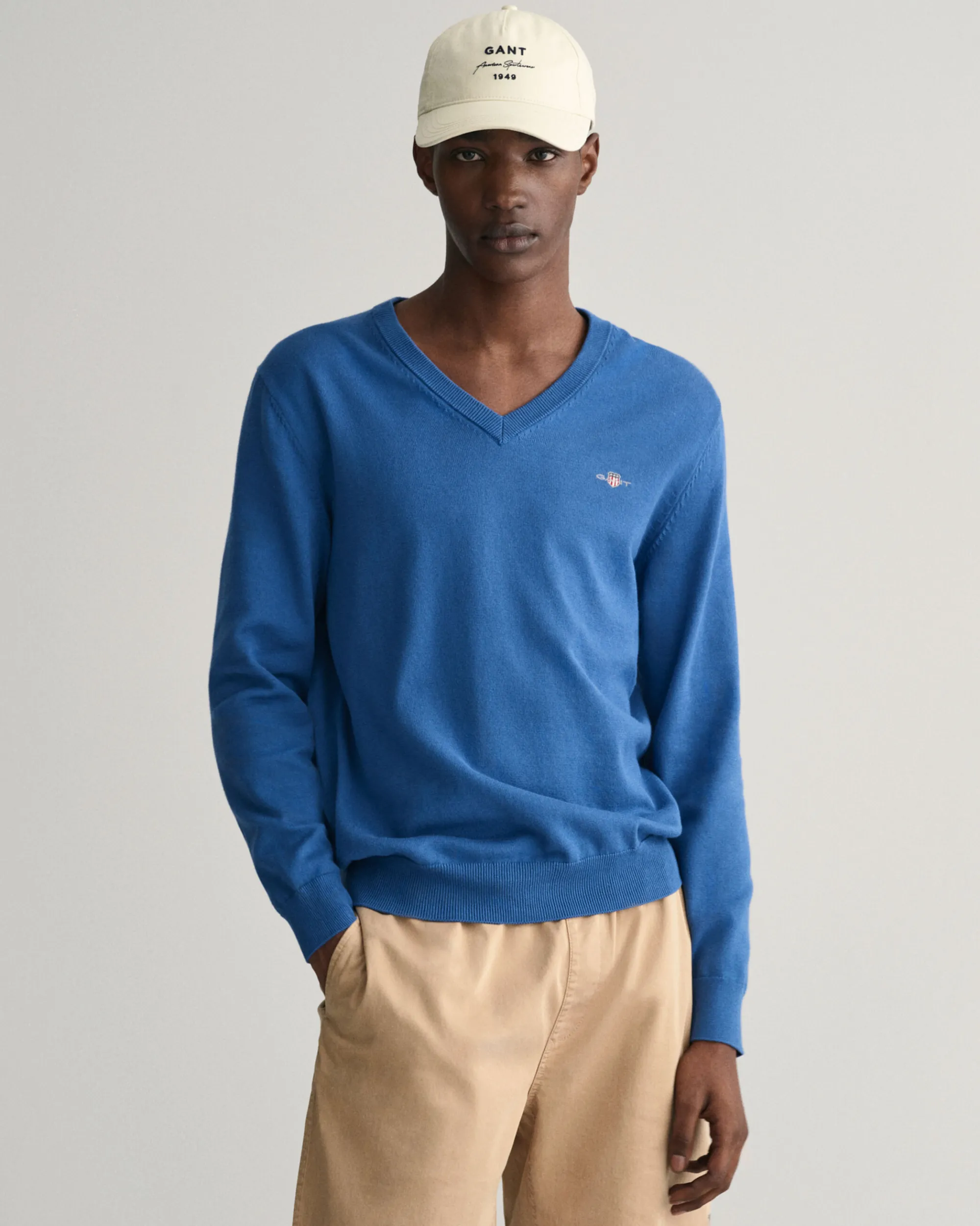 Classic Cotton V-Neck Sweater