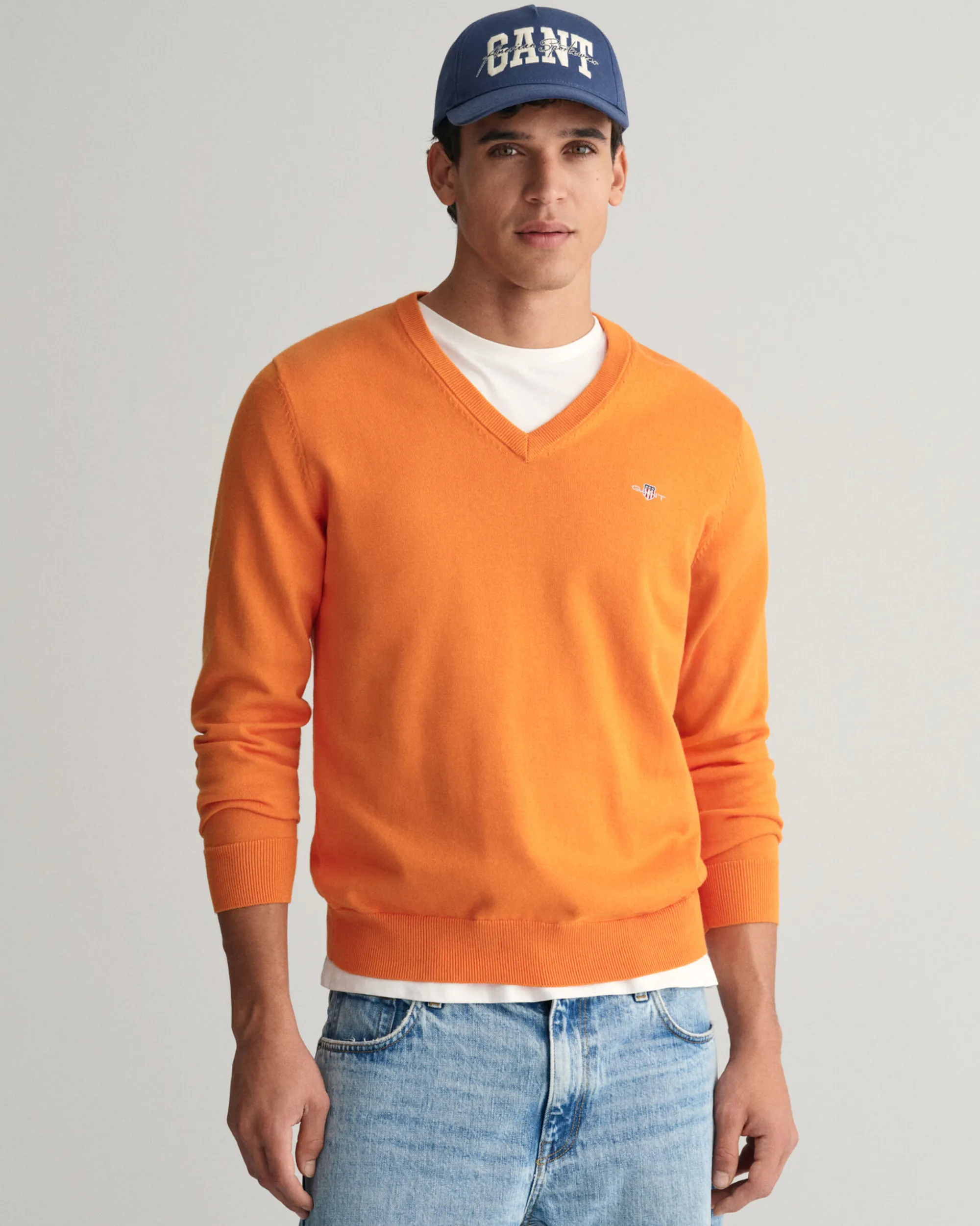 Classic Cotton V-Neck Sweater
