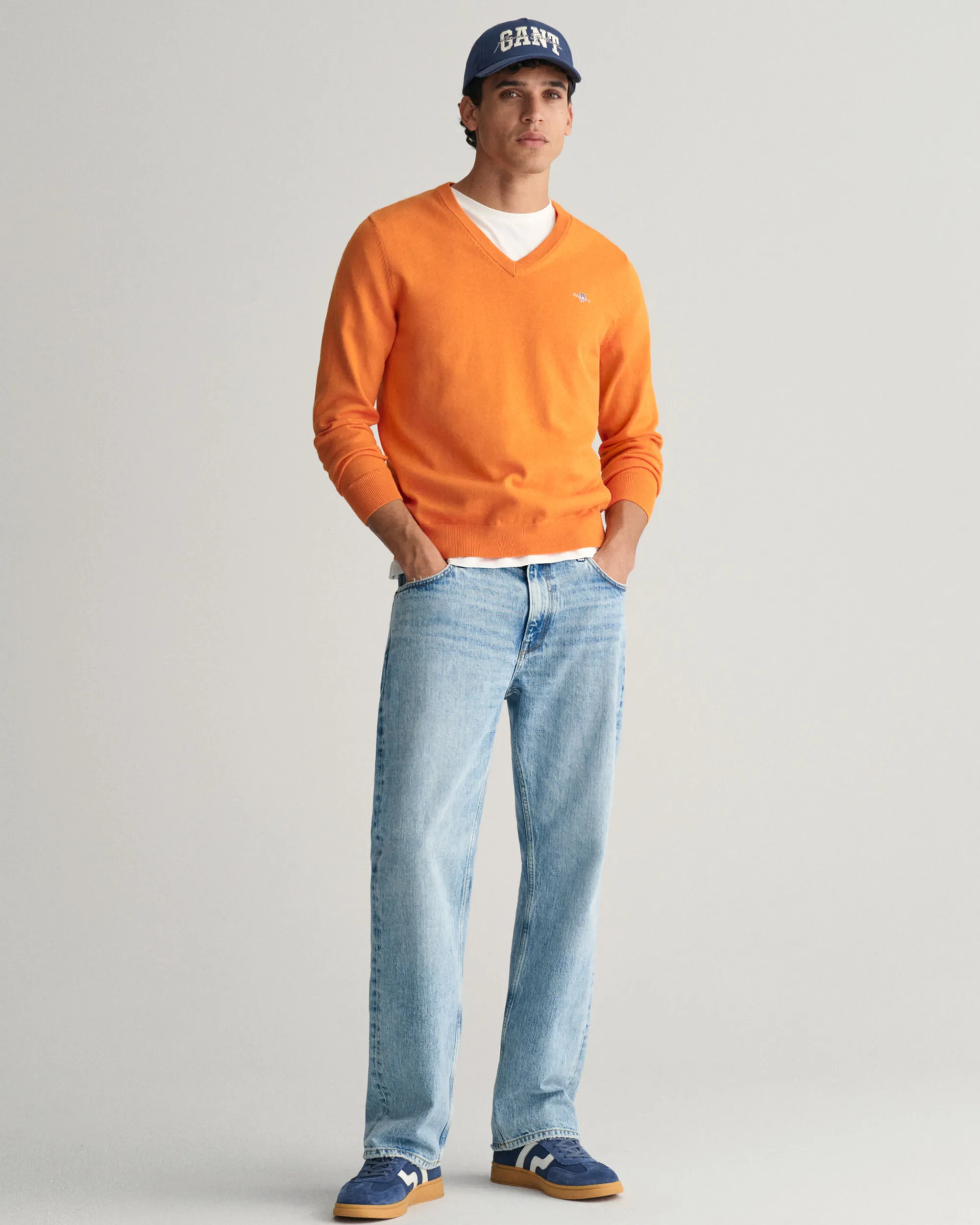 Classic Cotton V-Neck Sweater