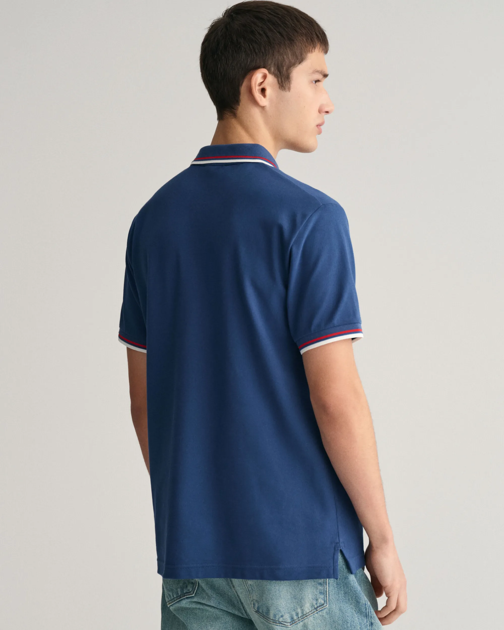 2-Color Tipped Piqué Polo Shirt