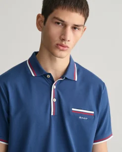 2-Color Tipped Piqué Polo Shirt