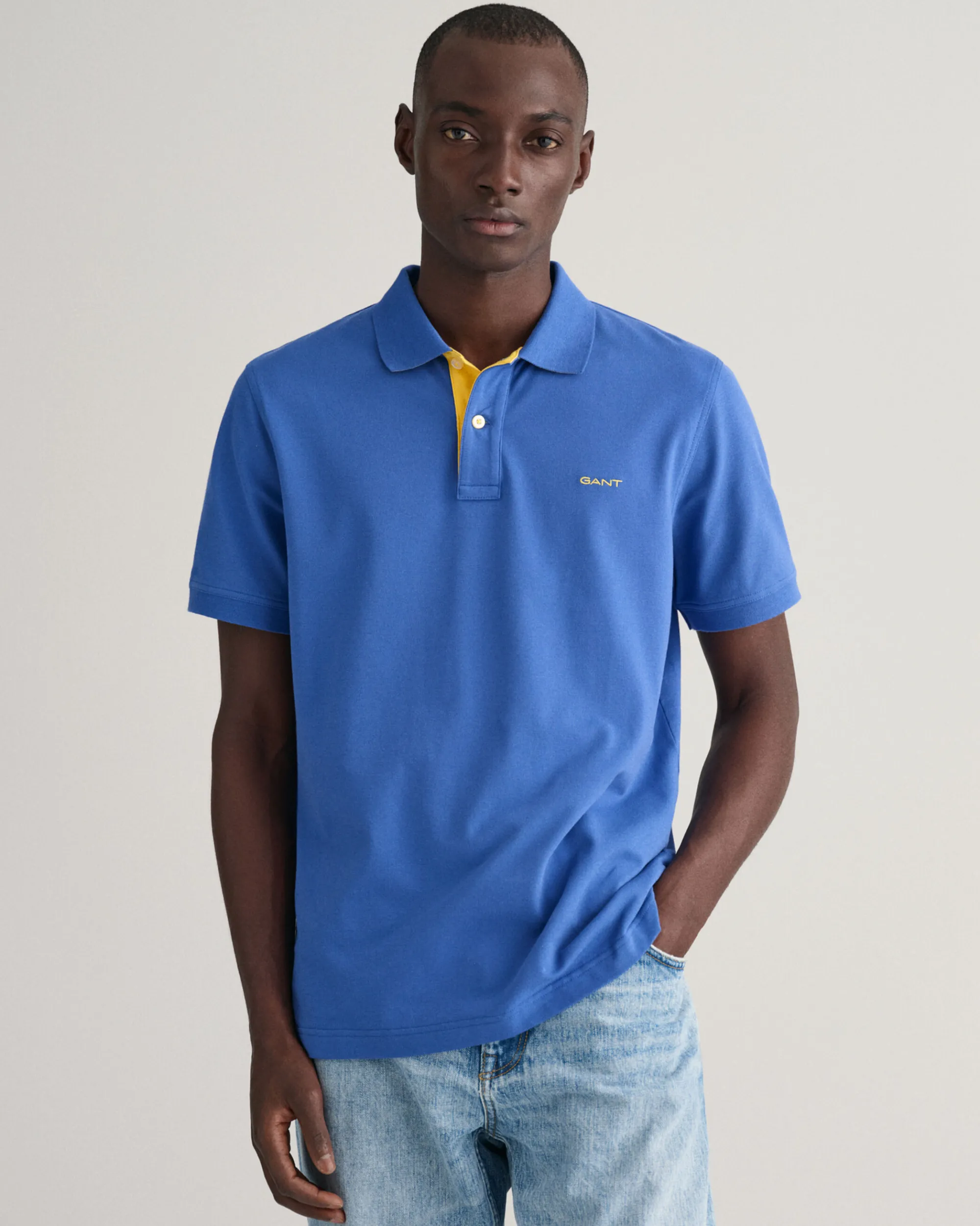 Contrast Piqué Polo Shirt