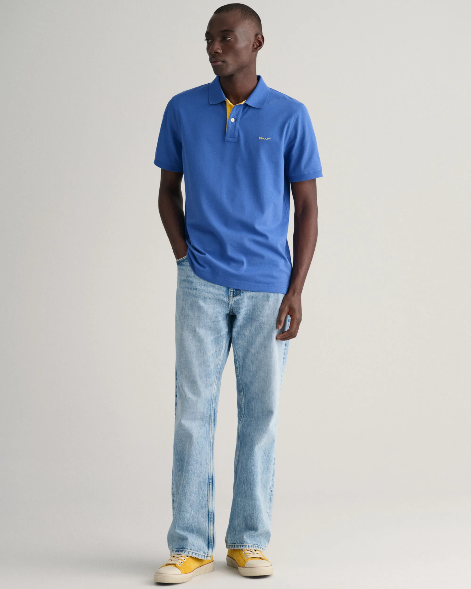 Contrast Piqué Polo Shirt