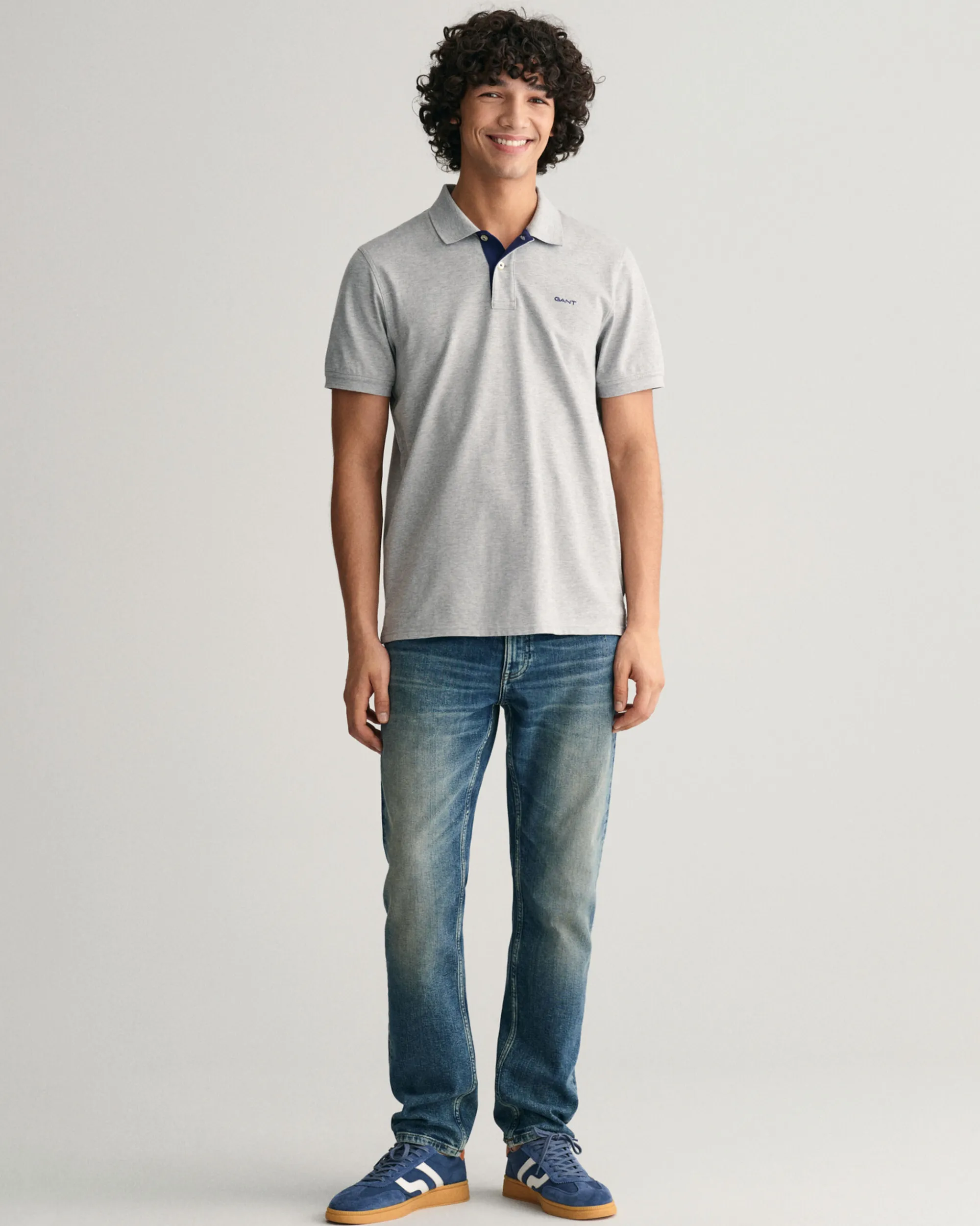 Contrast Piqué Polo Shirt