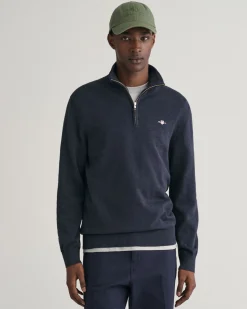 Cotton Flamme Half-Zip Sweater