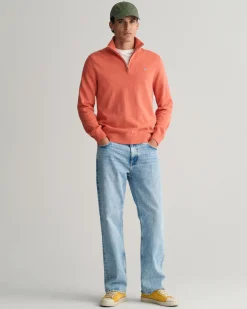 Cotton Flamme Half-Zip Sweater