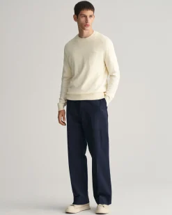Cotton Linen Crew Neck Sweater