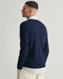 Cotton Linen Crew Neck Sweater