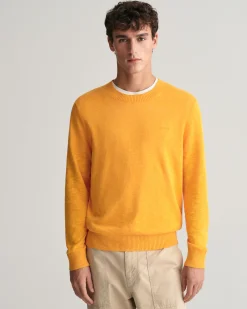 Cotton Linen Crew Neck Sweater