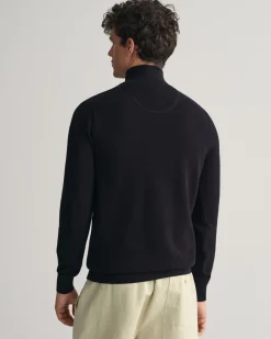 Cotton Piqué Half-Zip Sweater
