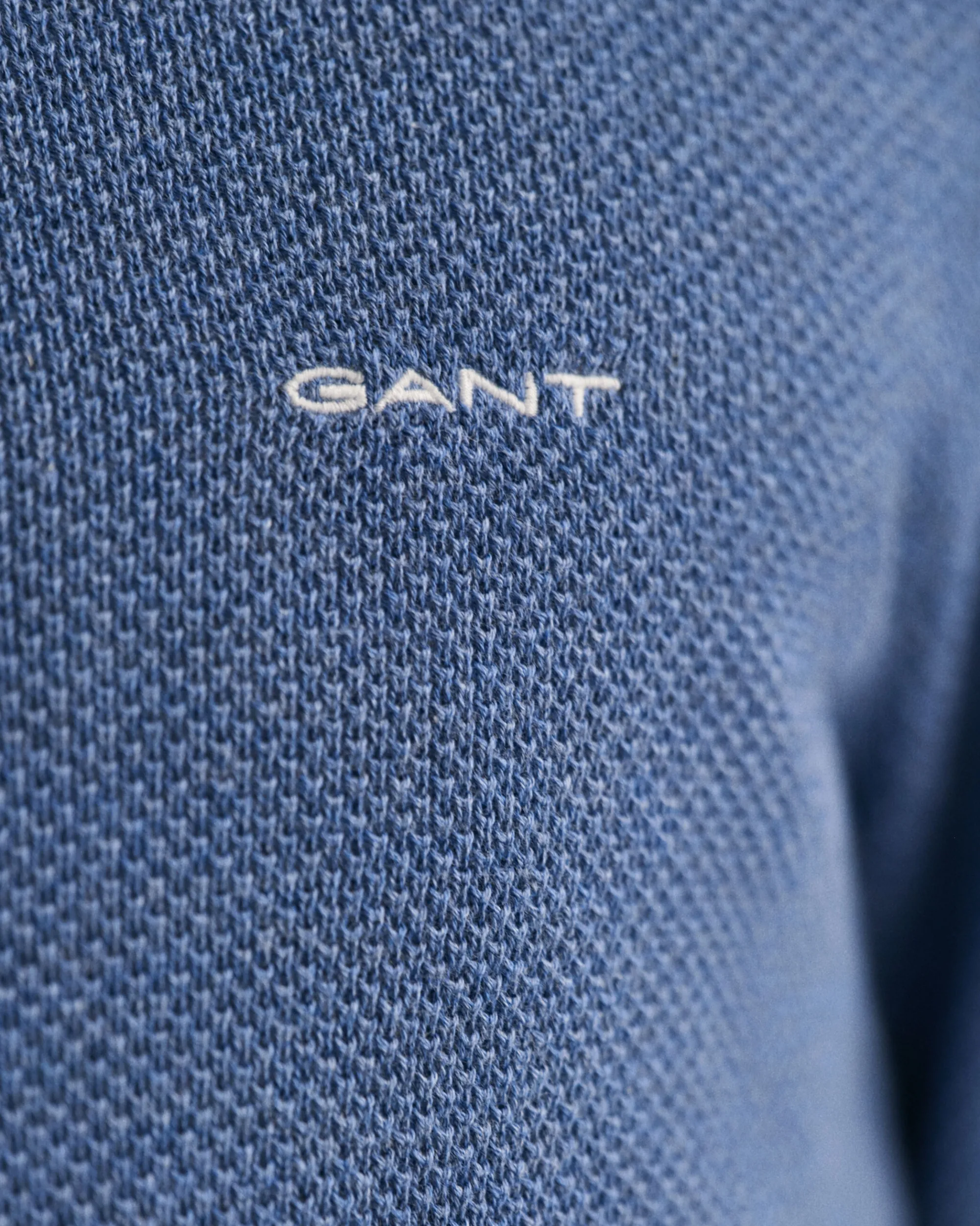 Cotton Piqué Half-Zip Sweater