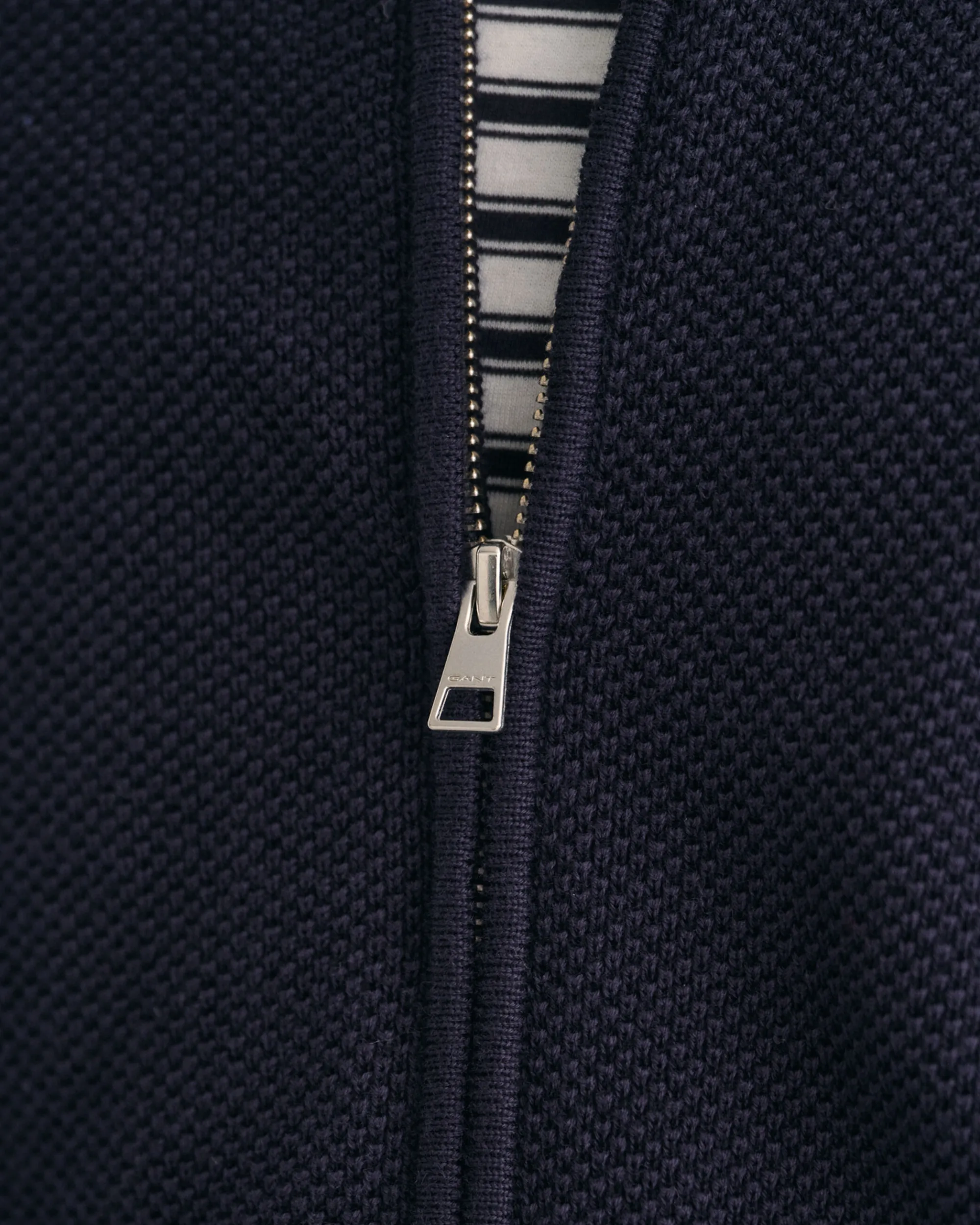 Cotton Piqué Zip Cardigan