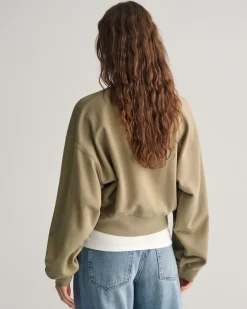 Crest Graphic Crew Neck Sweatshirt