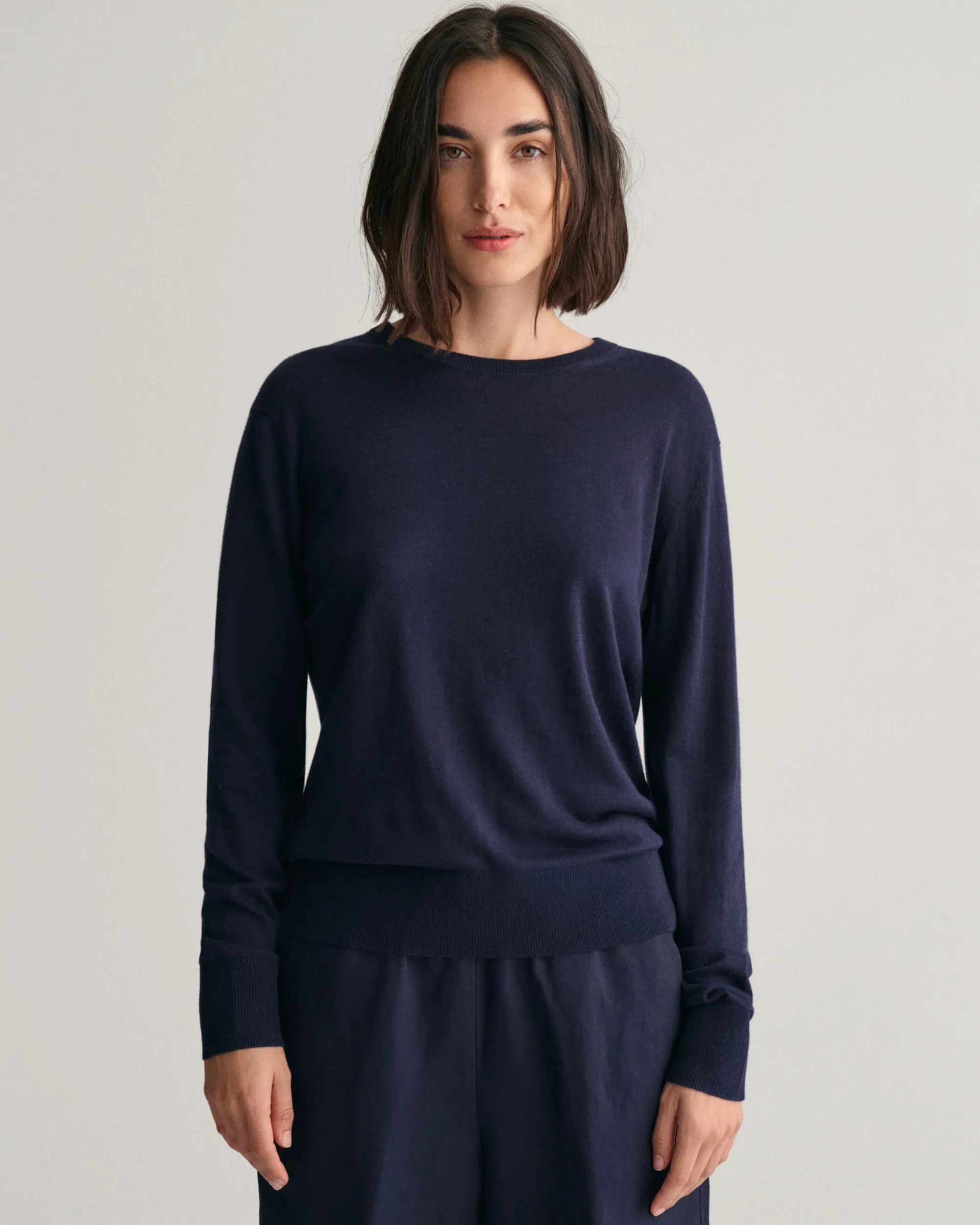 Fine Knit Crew Neck Sweater
