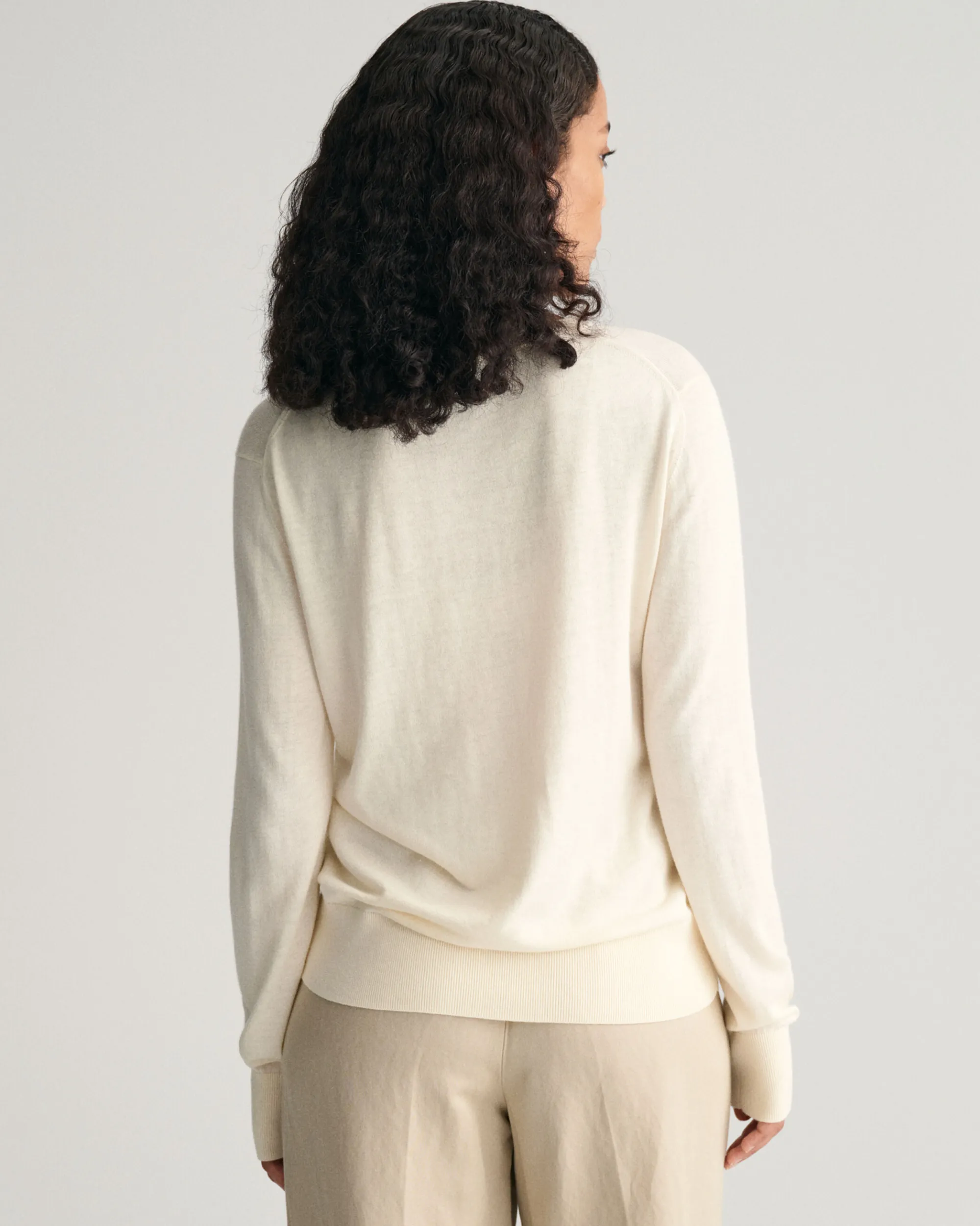Fine Knit V-Neck Sweater