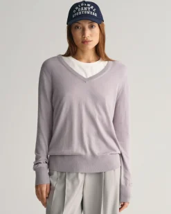 Fine Knit V-Neck Sweater