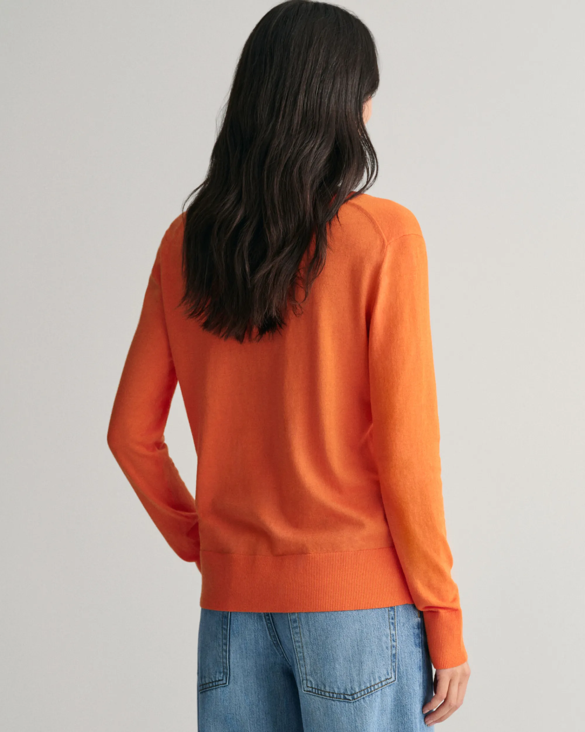 Fine Knit V-Neck Sweater