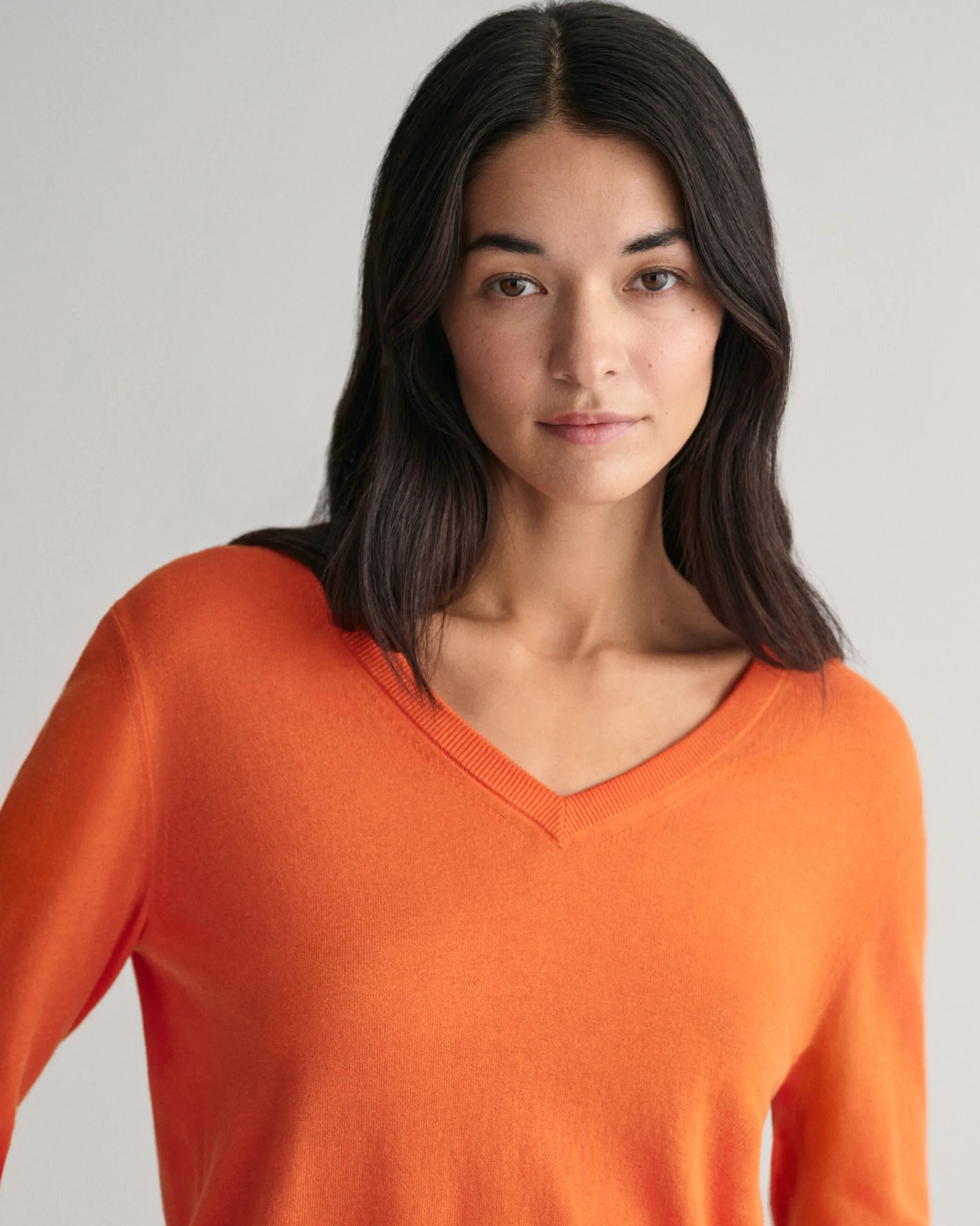 Fine Knit V-Neck Sweater