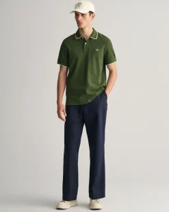 Framed Tipped Piqué Polo Shirt
