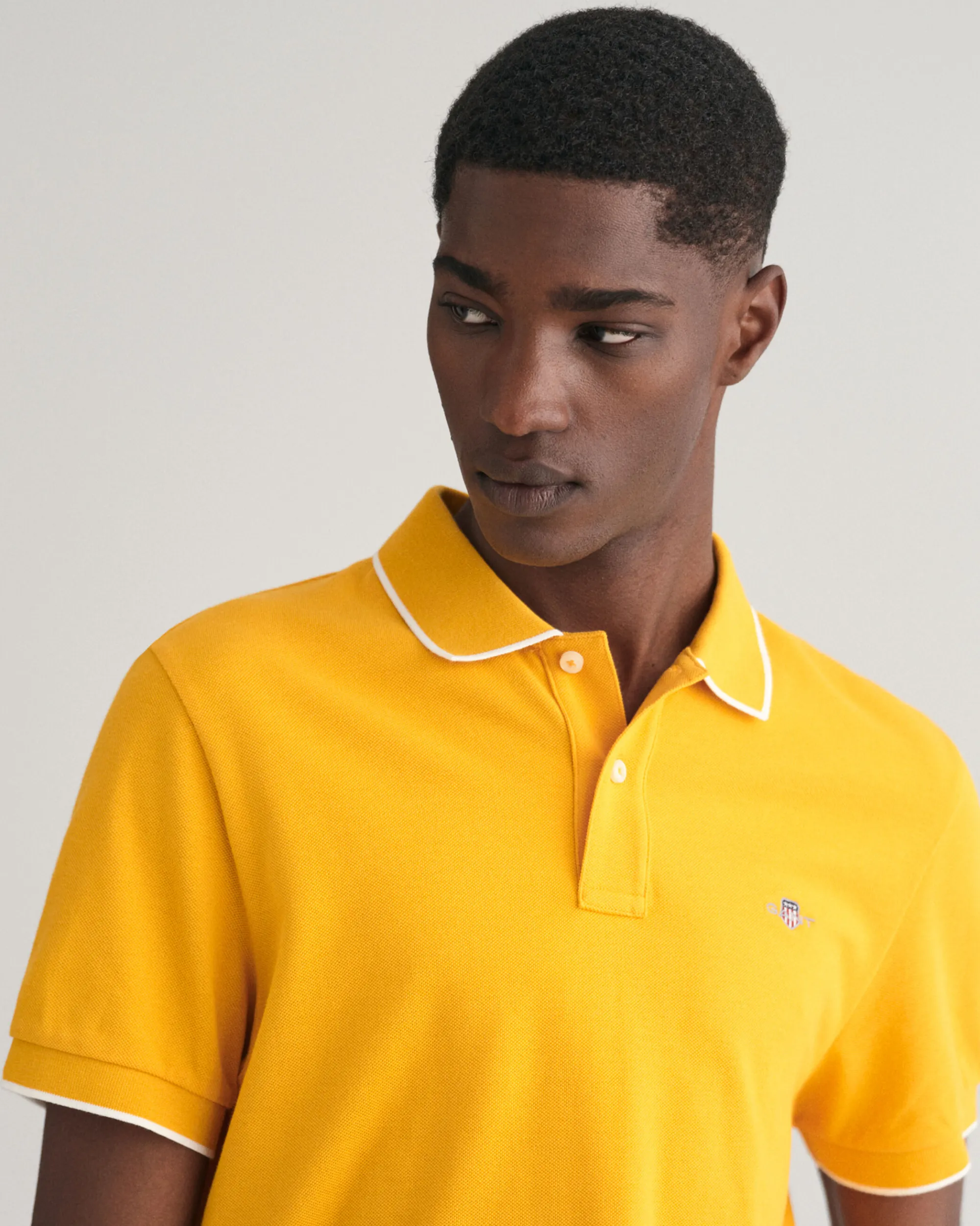 Framed Tipped Piqué Polo Shirt