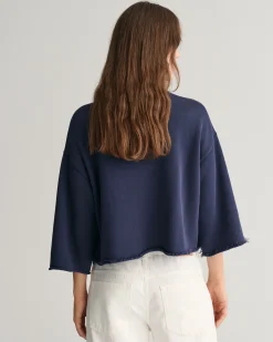 G Badge Short Sleeve Cropped Sweatshirt