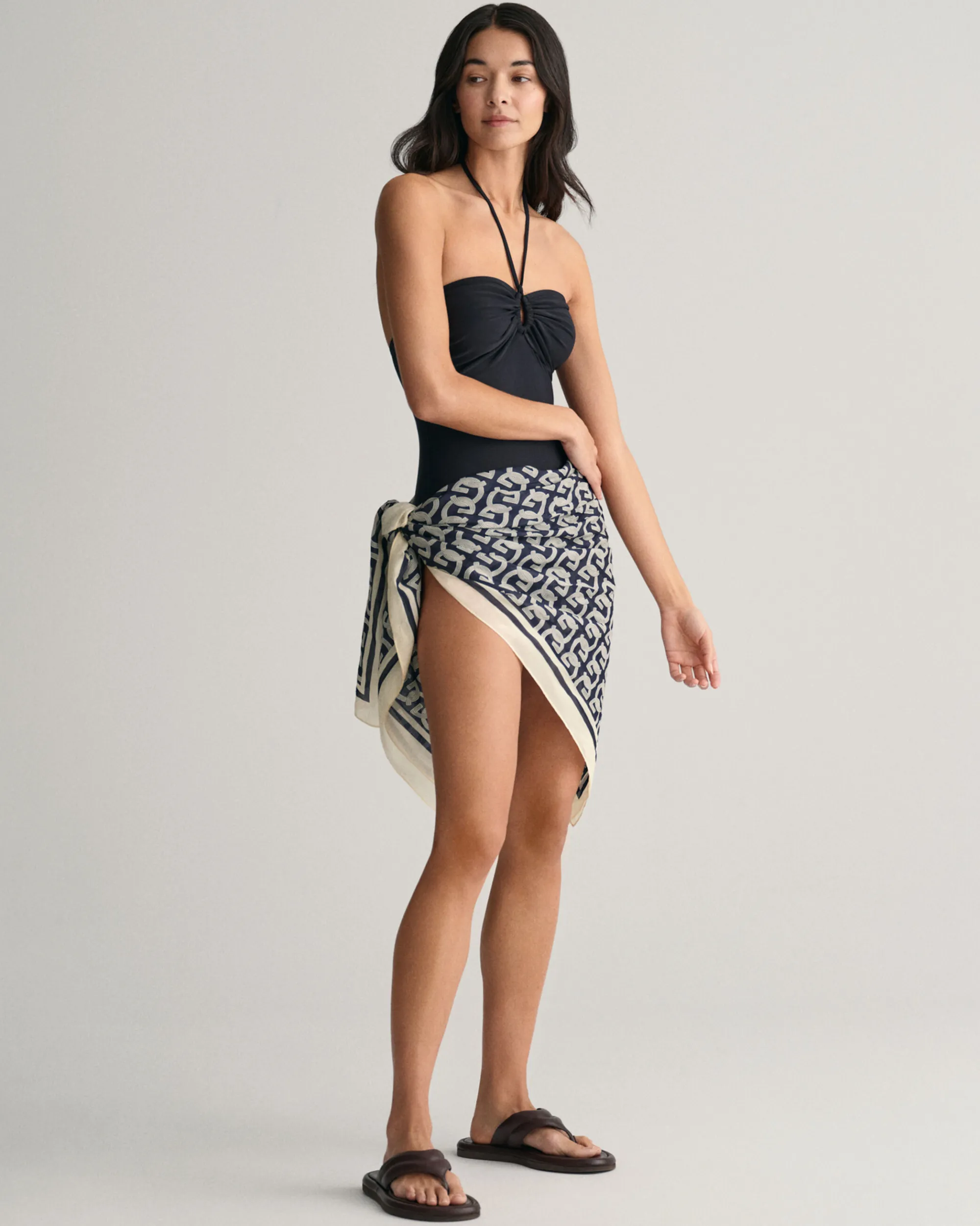 G Pattern Cotton Silk Sarong
