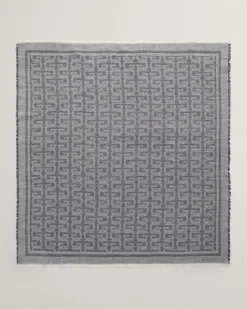 G Patterned Lightweight Wool Scarf