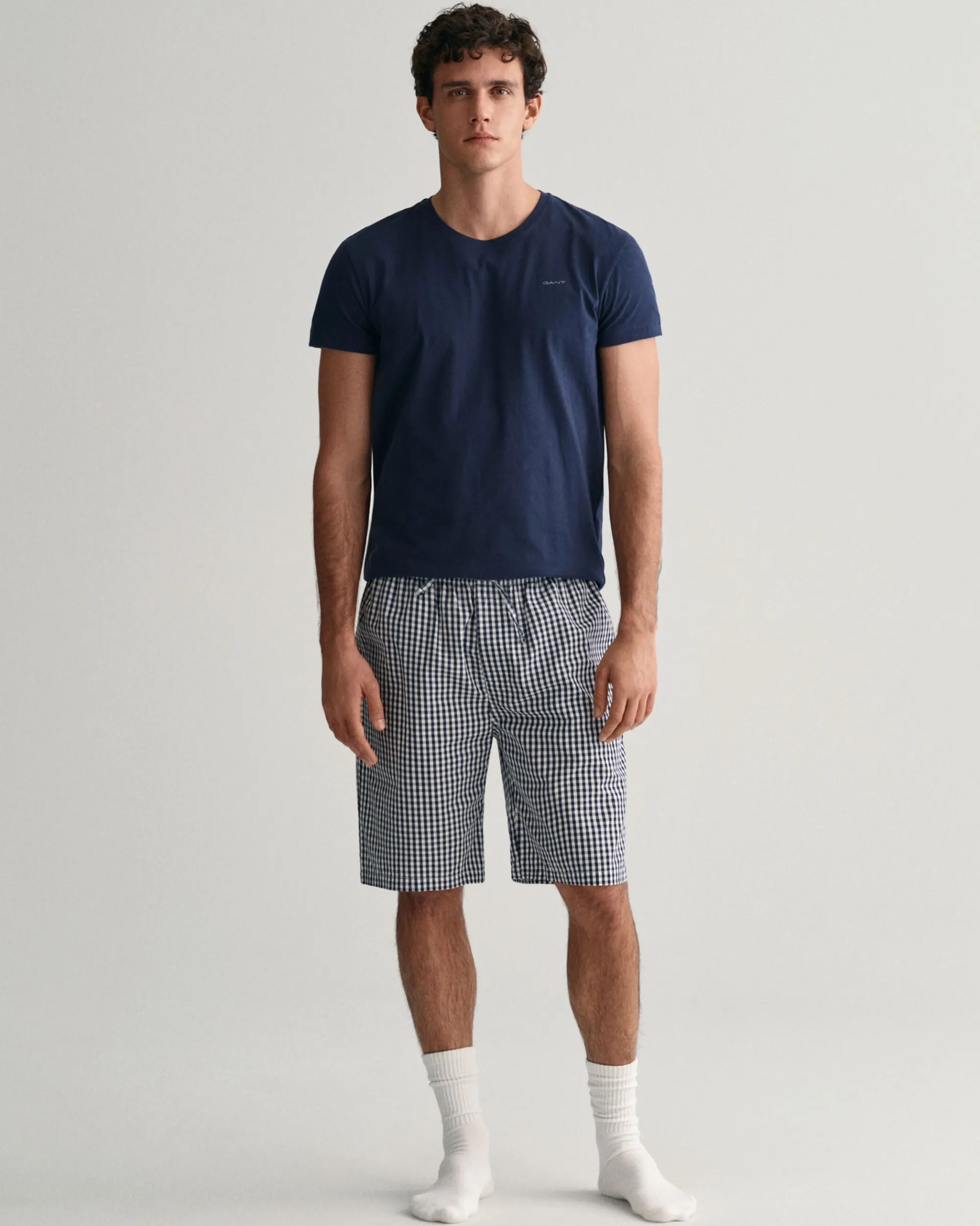 Gingham Checked Pajama Shorts
