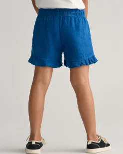 Girls Frilly Linen Shorts