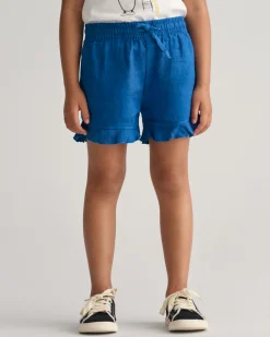 Girls Frilly Linen Shorts