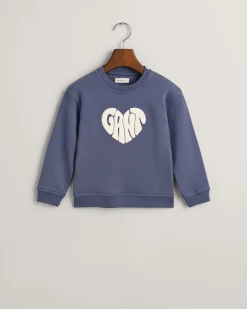 Girls Heart Graphic Crew Neck Sweatshirt