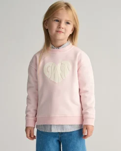 Girls Heart Graphic Crew Neck Sweatshirt
