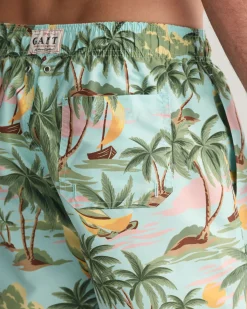 Hawaiian Print Swim Shorts