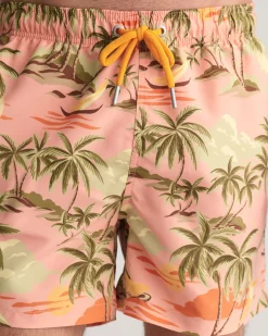 Hawaiian Print Swim Shorts