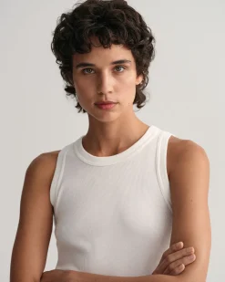 High Neck Ribbed Tank Top